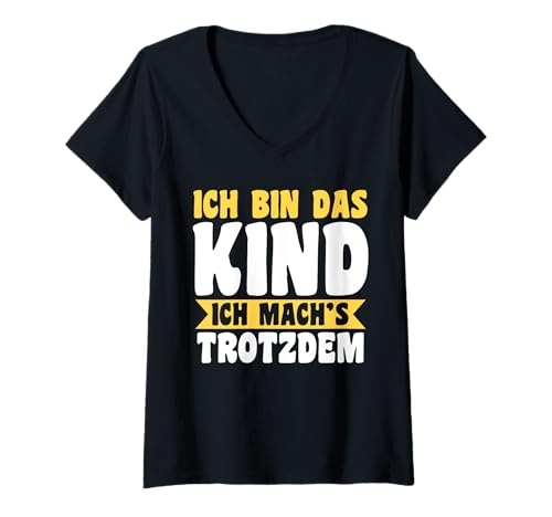 Damen Tochter Sohn T-Shirt mit V-Ausschnitt Damen Tochter Sohn T-Shirt mit V-Ausschnitt von Lustige Familien Motive