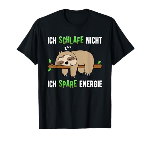 Ich Schlafe nicht Ich Spare Energie. Jungen, Unisex, Kurzarm, Faultier Spruch T-Shirt Ich Schlafe nicht Ich Spare Energie. Jungen, Unisex, Kurzarm, Faultier Spruch T-Shirt von Lustige Faultier Sprüche und T-Shirt Geschenke
