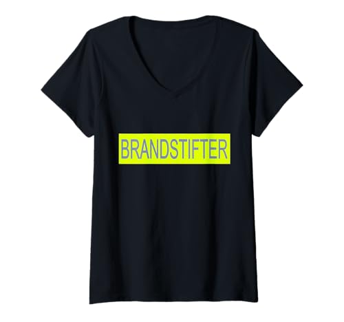 Damen Lustiges Brandstifter Freiwillige Feuerwehr Party Kostüm T-Shirt mit V-Ausschnitt Damen Lustiges Brandstifter Freiwillige Feuerwehr Party Kostüm T-Shirt mit V-Ausschnitt von Lustige Feuerwehr Geschenke Sprüche & Kostüme