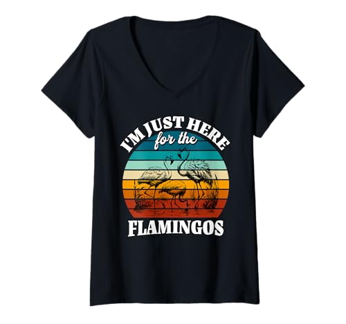 Damen Flamingo Sprüche Flamingo T-Shirt mit V-Ausschnitt Damen Flamingo Sprüche Flamingo T-Shirt mit V-Ausschnitt von Lustige Flamingo Für Damen Und Herren