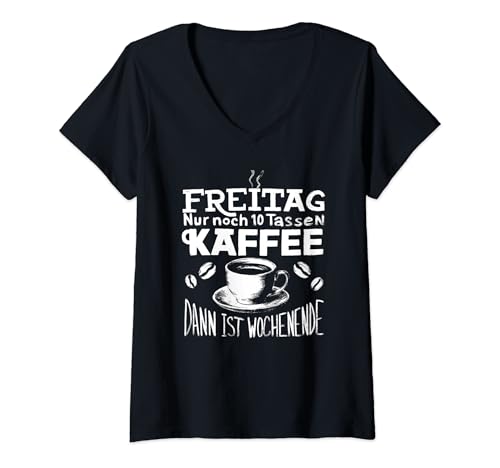 Damen Lustiger Freitag Spruch T-Shirt mit V-Ausschnitt Damen Lustiger Freitag Spruch T-Shirt mit V-Ausschnitt von Lustige Freitag Sprüche