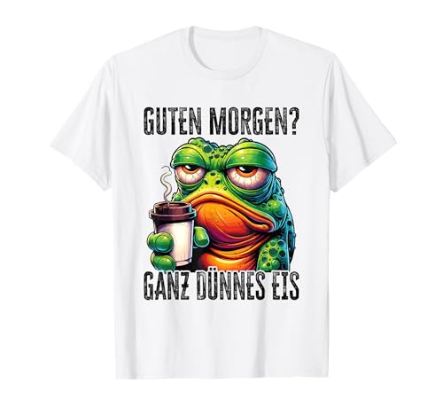 Guten Morgen Ganz Dünnes Eis Herren lustig Frosch Frösche T-Shirt Guten Morgen Ganz Dünnes Eis Herren lustig Frosch Frösche T-Shirt von Lustige Frösche Motive für Männer und Damen
