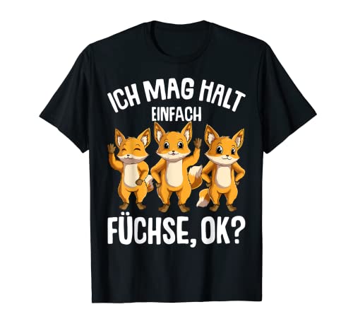 Ich mag halt Füchse Kinder Mädchen Jungen Fuchs T-Shirt von Lustige Fuchs Liebhaber Geschenkideen