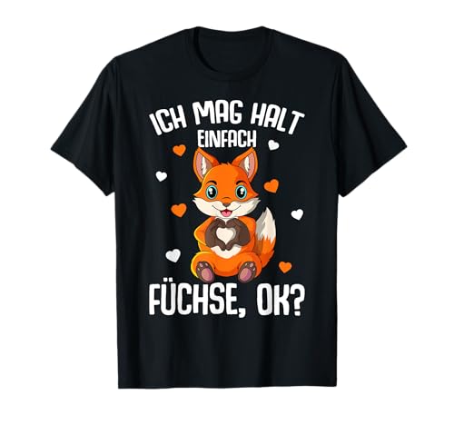 Ich mag halt Füchse Mädchen Kinder Damen Fuchs T-Shirt von Lustige Fuchs Liebhaber Geschenkideen