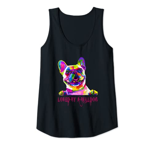 Damen Loved by a bulldog-Französische Bulldogge Lustiges Sprüche Tank Top Damen Loved by a bulldog-Französische Bulldogge Lustiges Sprüche Tank Top von Lustige Fun Outfit Geschenke mit Sprüchen