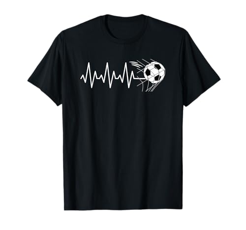 Fußball Herzschlag Fußballspieler Männer Frauen Kinder T-Shirt von Lustige Fußball Bekleidung Damen Herren Kinder