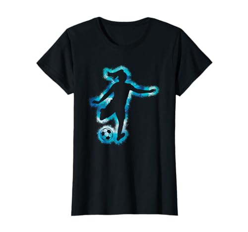 Fußball Spieler Motiv Fußballspieler Fußball Frauen Mädchen T-Shirt von Lustige Fußball Bekleidung Damen Herren Kinder