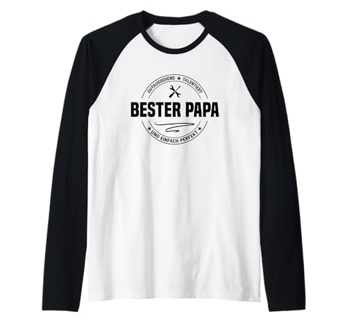 Herren Vatertag Überraschung Werkstatt Zubehör Lustige Gadgets Papa Raglan von Lustige Gadgets Papa und Vatertag Überraschung