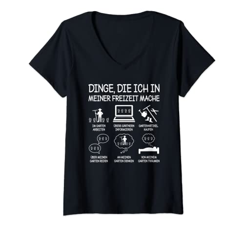 Damen Gärtner Freizeit Spruch Garten Hobbygärtner Gartenarbeit T-Shirt mit V-Ausschnitt Damen Gärtner Freizeit Spruch Garten Hobbygärtner Gartenarbeit T-Shirt mit V-Ausschnitt von Lustige Gärtner Bekleidung Damen Herren Kinder