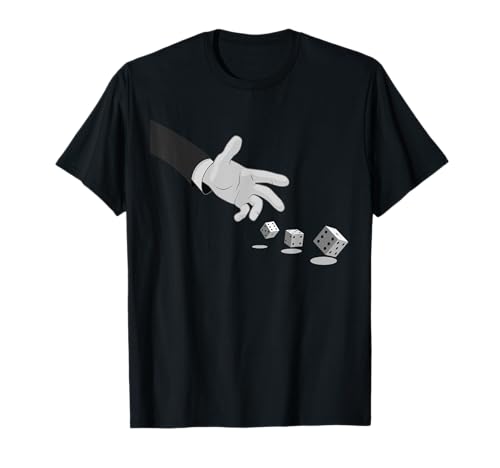 Hand mit Würfeln Croupier Casino Würfelspiele Damen Herren T-Shirt Hand mit Würfeln Croupier Casino Würfelspiele Damen Herren T-Shirt von Lustige Gambling Casino Party Geschenke