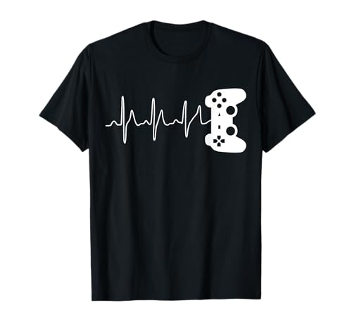 Gamer Herzschlag Videospieler Controller Konsole Nerd Gamer T-Shirt Gamer Herzschlag Videospieler Controller Konsole Nerd Gamer T-Shirt von Lustige Sprüche Für Gamer & Zocker Mit Herz