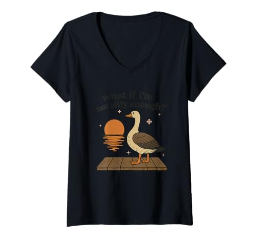 Damen lustiges sarkastische lustige Gans Zitat ironisch T-Shirt mit V-Ausschnitt Damen lustiges sarkastische lustige Gans Zitat ironisch T-Shirt mit V-Ausschnitt von Lustige Gans Spruch, Lustig sarkastisch