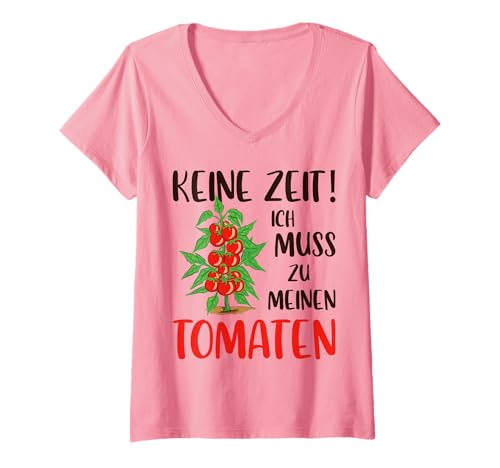 Damen Gärtner Tomaten Tomate Gartenarbeit Strebergarten Spruch T-Shirt mit V-Ausschnitt Damen Gärtner Tomaten Tomate Gartenarbeit Strebergarten Spruch T-Shirt mit V-Ausschnitt von Lustige Garten und Hobbygärtner Designs