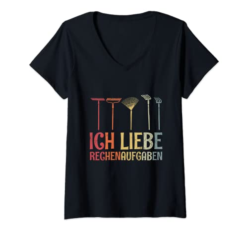 Damen Gärtner Hobbygärtner Garten Ich Liebe Rechenaufgaben T-Shirt mit V-Ausschnitt Damen Gärtner Hobbygärtner Garten Ich Liebe Rechenaufgaben T-Shirt mit V-Ausschnitt von Lustige Gartenarbeit Sprüche Kleidung Zum Gärtnern