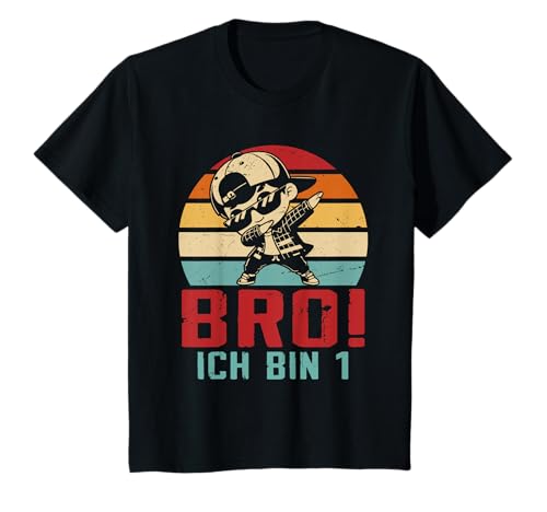 Kinder Retro Bro! Ich Bin 1 Dab Erster Geburtstag Junge Deko Kids T-Shirt Kinder Retro Bro! Ich Bin 1 Dab Erster Geburtstag Junge Deko Kids T-Shirt von Lustige Geburtstag Dabbing Jungs Geschenkideen