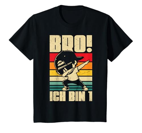 Kinder Retro Bro! Ich Bin 1 Dab Erster Geburtstag Junge Deko Kids T-Shirt Kinder Retro Bro! Ich Bin 1 Dab Erster Geburtstag Junge Deko Kids T-Shirt von Lustige Geburtstag Dabbing Jungs Geschenkideen