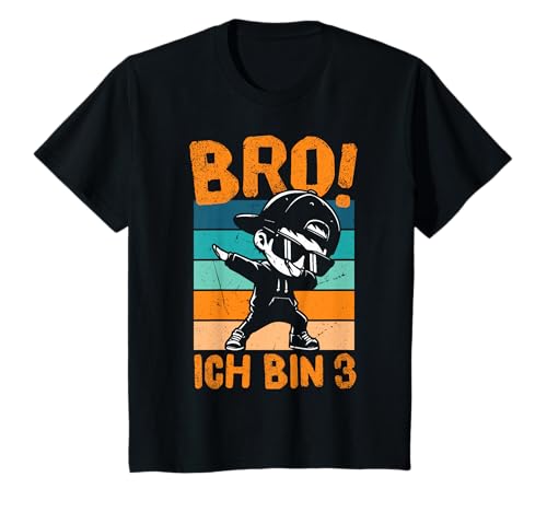 Kinder Retro Bro! Ich Bin 3 Dab Dritter Geburtstag Junge Deko Kids T-Shirt Kinder Retro Bro! Ich Bin 3 Dab Dritter Geburtstag Junge Deko Kids T-Shirt von Lustige Geburtstag Dabbing Jungs Geschenkideen