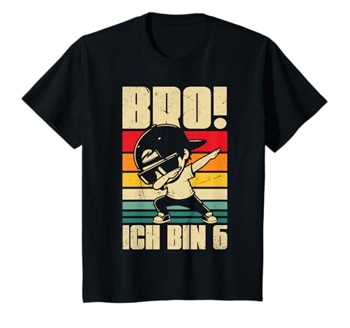 Retro Bro! Ich Bin 6 Dab Sechster Geburtstag Junge Deko Kids T-Shirt Retro Bro! Ich Bin 6 Dab Sechster Geburtstag Junge Deko Kids T-Shirt von Lustige Geburtstag Dabbing Jungs Geschenkideen