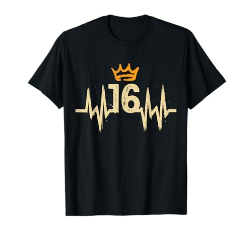 16. Geburtstag 16 Jahre Herzschlag Mädchen Jungen Teenager T-Shirt 16. Geburtstag 16 Jahre Herzschlag Mädchen Jungen Teenager T-Shirt von Lustige Geburtstag Deko Geburtstagsgeschenke