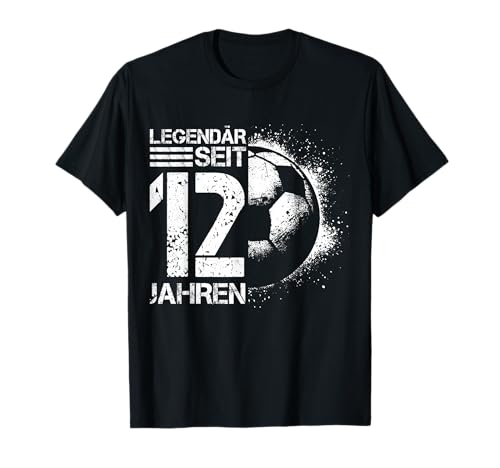 12. Geburtstag Retro Fussball Spieler 12 Jahre Junge Kinder T-Shirt von Lustige Geburtstag Fußball Junge Männer Geschenke