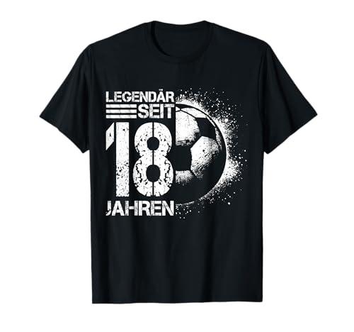 18. Geburtstag Deko Fussball Spieler 18 Jahre Junge Jungs T-Shirt von Lustige Geburtstag Fußball Junge Männer Geschenke