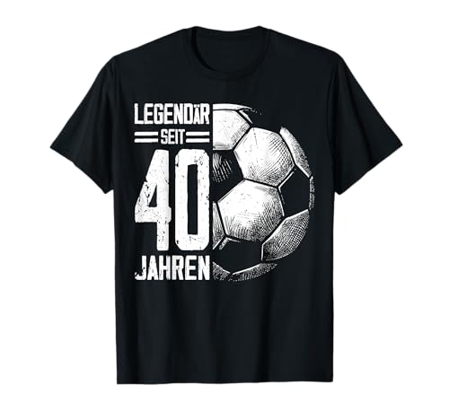 40. Geburtstag Deko Fussball Spieler 40 Jahre Männer Mann T-Shirt von Lustige Geburtstag Fußball Junge Männer Geschenke
