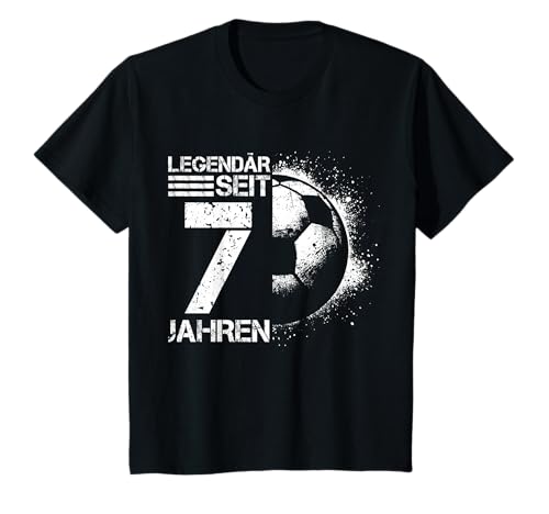 Kinder 7. Geburtstag Retro Fussball Spieler 7 Jahre Junge Kinder T-Shirt von Lustige Geburtstag Fußball Junge Männer Geschenke