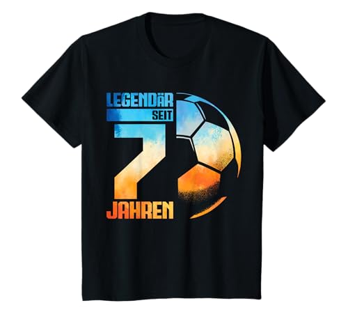 Kinder 7. Geburtstag Retro Fussball Spieler 7 Jahre Junge Kinder T-Shirt von Lustige Geburtstag Fußball Junge Männer Geschenke