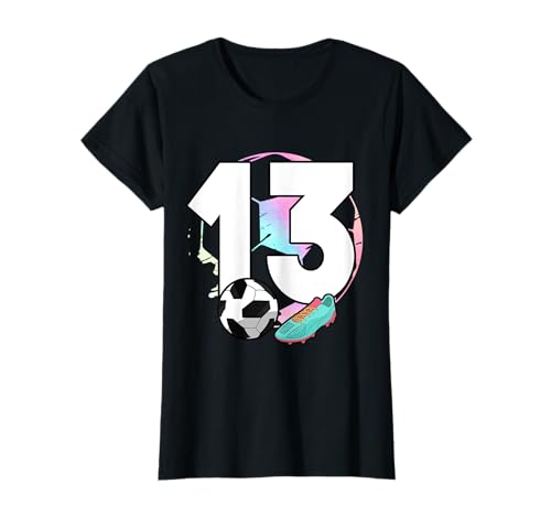 13. Geburtstag Retro Fussball Spielerin 13 Jahre Mädchen T-Shirt 13. Geburtstag Retro Fussball Spielerin 13 Jahre Mädchen T-Shirt von Lustige Geburtstag Fußball Mädchen Frau Geschenke