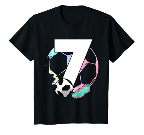 Kinder 7. Geburtstag Retro Fussball Spielerin 7 Jahre Mädchen Kind T-Shirt Kinder 7. Geburtstag Retro Fussball Spielerin 7 Jahre Mädchen Kind T-Shirt von Lustige Geburtstag Fußball Mädchen Frau Geschenke