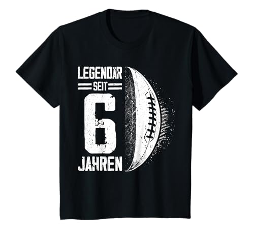Kinder 6. Geburtstag Retro Rugby Spieler 6 Jahre Junge Kinder T-Shirt Kinder 6. Geburtstag Retro Rugby Spieler 6 Jahre Junge Kinder T-Shirt von Lustige Geburtstag Rugby Junge Männer Geschenke