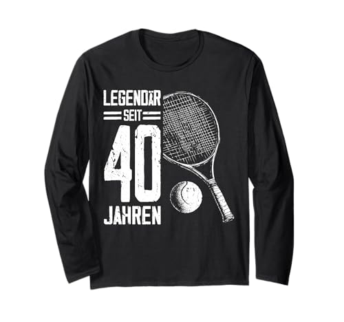 40. Geburtstag Deko Tennis Spieler 40 Jahre Männer Mann Langarmshirt 40. Geburtstag Deko Tennis Spieler 40 Jahre Männer Mann Langarmshirt von Lustige Geburtstag Tennis Junge Männer Geschenke