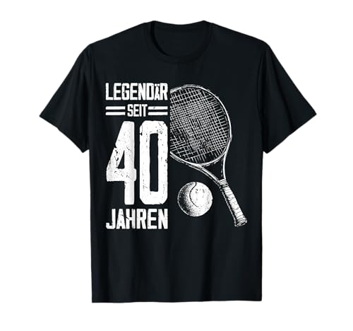 40. Geburtstag Deko Tennis Spieler 40 Jahre Männer Mann T-Shirt 40. Geburtstag Deko Tennis Spieler 40 Jahre Männer Mann T-Shirt von Lustige Geburtstag Tennis Junge Männer Geschenke
