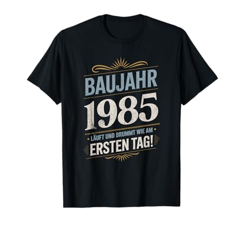 40. Geburtstag Lustiges Baujahr 1985 Läuft und Brummt Männer T-Shirt von Lustige Geburtstagsgeschenke mit Baujahr Oldtimer
