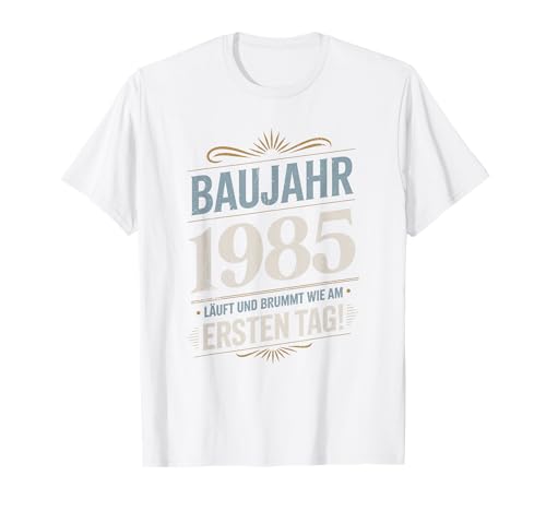 40. Geburtstag Lustiges Baujahr 1985 Läuft und Brummt Männer T-Shirt 40. Geburtstag Lustiges Baujahr 1985 Läuft und Brummt Männer T-Shirt von Lustige Geburtstagsgeschenke mit Baujahr Oldtimer