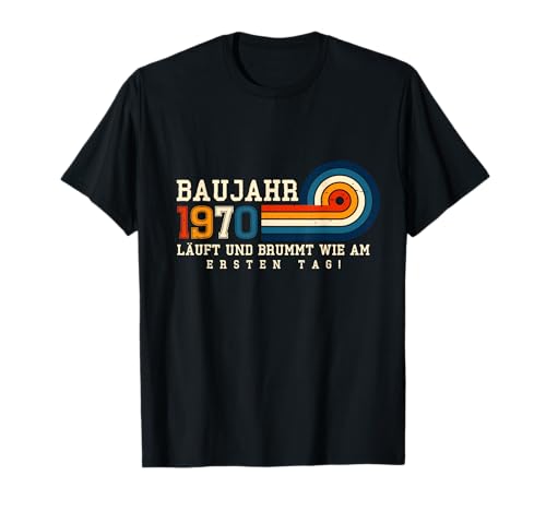 55. Geburtstag Lustiges Baujahr 1970 Läuft und Brummt Männer T-Shirt von Lustige Geburtstagsgeschenke mit Baujahr Oldtimer