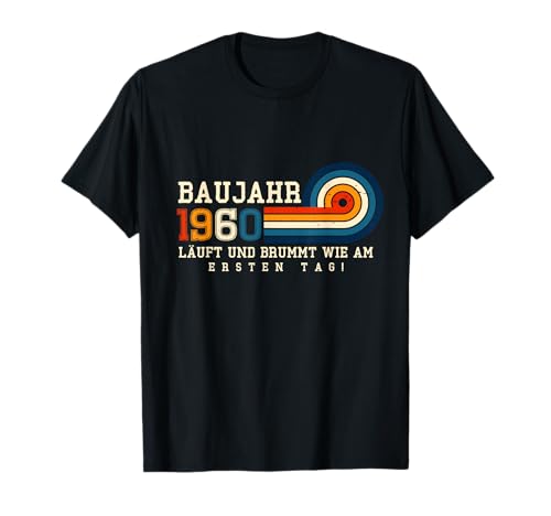65. Geburtstag Lustiges Baujahr 1960 Läuft und Brummt Männer T-Shirt von Lustige Geburtstagsgeschenke mit Baujahr Oldtimer