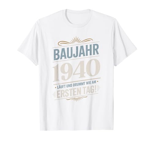 85. Geburtstag Lustiges Baujahr 1940 Läuft und Brummt Männer T-Shirt von Lustige Geburtstagsgeschenke mit Baujahr Oldtimer