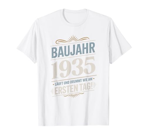 90. Geburtstag Lustiges Baujahr 1935 Läuft und Brummt Männer T-Shirt 90. Geburtstag Lustiges Baujahr 1935 Läuft und Brummt Männer T-Shirt von Lustige Geburtstagsgeschenke mit Baujahr Oldtimer