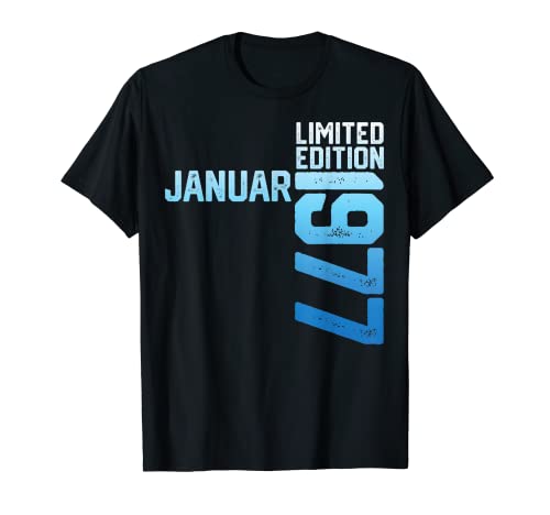 46th Birthday Man 46 Years January Limited Edition 1977 T-Shirt von Lustige Geburtstagsidee für Männer Frauen