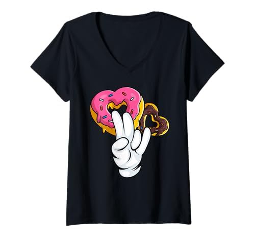 Damen dummes peinliches unangemessenes Sarkasmus Nerd Geek Donut T-Shirt mit V-Ausschnitt Damen dummes peinliches unangemessenes Sarkasmus Nerd Geek Donut T-Shirt mit V-Ausschnitt von Lustige Geek, Nerd -Outfits Und Geschenke