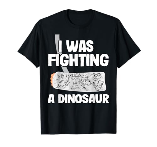 I Was Fighting A Dinosaurier Kinder Arm Hand Gebrochen T-Shirt I Was Fighting A Dinosaurier Kinder Arm Hand Gebrochen T-Shirt von Lustige Genesungswünsche & Geschenke Arm Gebrochen