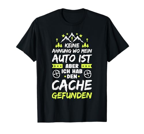 Lustige Geocaching Geschenkideen Geocaching Keine Ahnung Geocacher Cache Geocachen Geschenk T-Shirt für Erwachsene Männer, Outdoor-Enthusiasten - Schwarz, S - Crew-Neck T-Shirt mit Kurzärmeln von Lustige Geocaching Geschenkideen