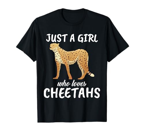 Damen Just A Girl Who Loves Cheetahs Geschenk Gepard T-Shirt Damen Just A Girl Who Loves Cheetahs Geschenk Gepard T-Shirt von Lustige Geparden Kleidung Damen & Mädchen