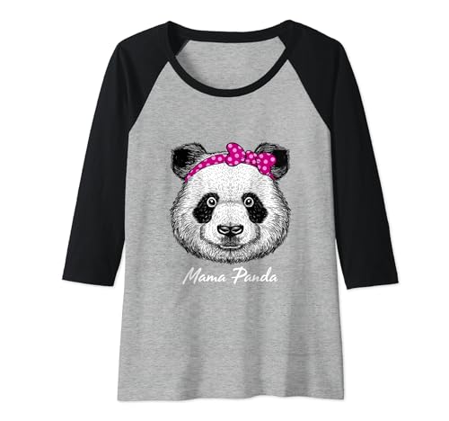Damen Mama Panda Bär - Beste Mutter Liebe Frau Muttertag Pandabär Raglan Damen Mama Panda Bär - Beste Mutter Liebe Frau Muttertag Pandabär Raglan von Lustige Geschenk Idee für Geburtstag & Weihnachten