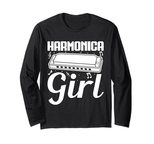 Mundharmonika Musiker Girl Mundharmonika Langarmshirt von Lustige Geschenk Shirts Zum Thema Mundharmonika