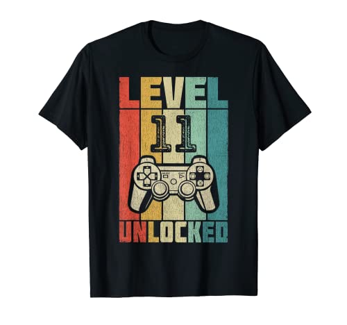 11. Geburtstag Kind 11 Jahre Alt Level 11 Hochzeitstag T-Shirt von Lustige Geschenke 11. Geburtstag Jungen Mädchen