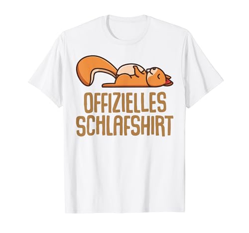 Offizielles Schlafshirt Damen Eichhörnchen Lustige Geschenke T-Shirt von Lustige Geschenke Damen Shirt Fun Lustige T-Shirts