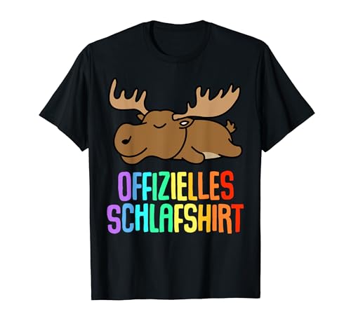 Offizielles Schlafshirt Herren Elch Lustige Geschenke Elch T-Shirt von Lustige Geschenke Damen Shirt Fun Lustige T-Shirts