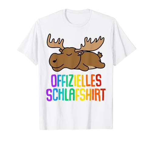 Offizielles Schlafshirt Herren Elch Lustige Geschenke Elch T-Shirt von Lustige Geschenke Damen Shirt Fun Lustige T-Shirts